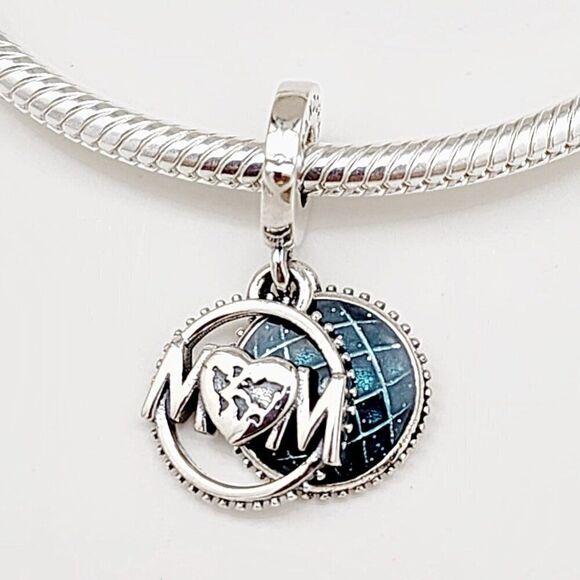 Pandora Glitter Globe Mom Dangle Charm - Picture 2 of 6